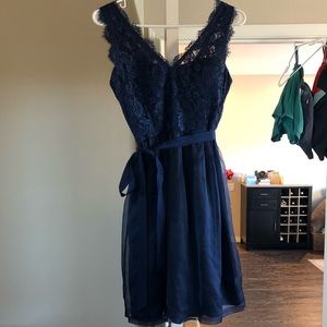 BHLDN navy blue bridesmaid dress
